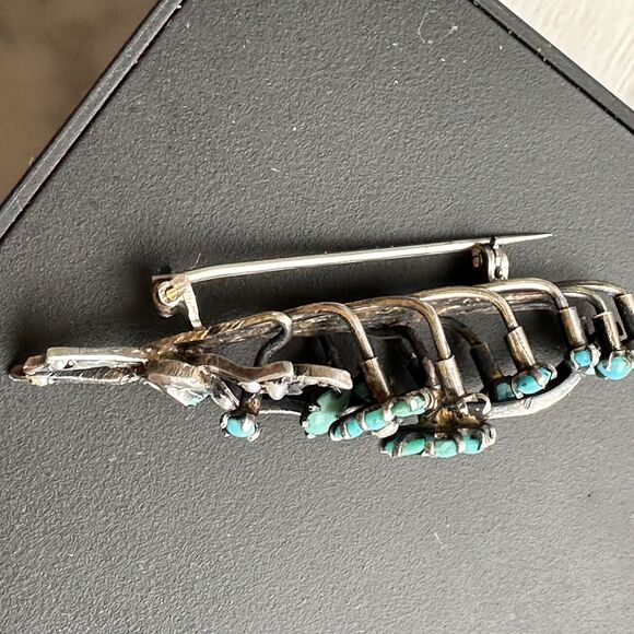 Victorian Bates & Bacon Turquoise Brooch - Picture 3 of 11